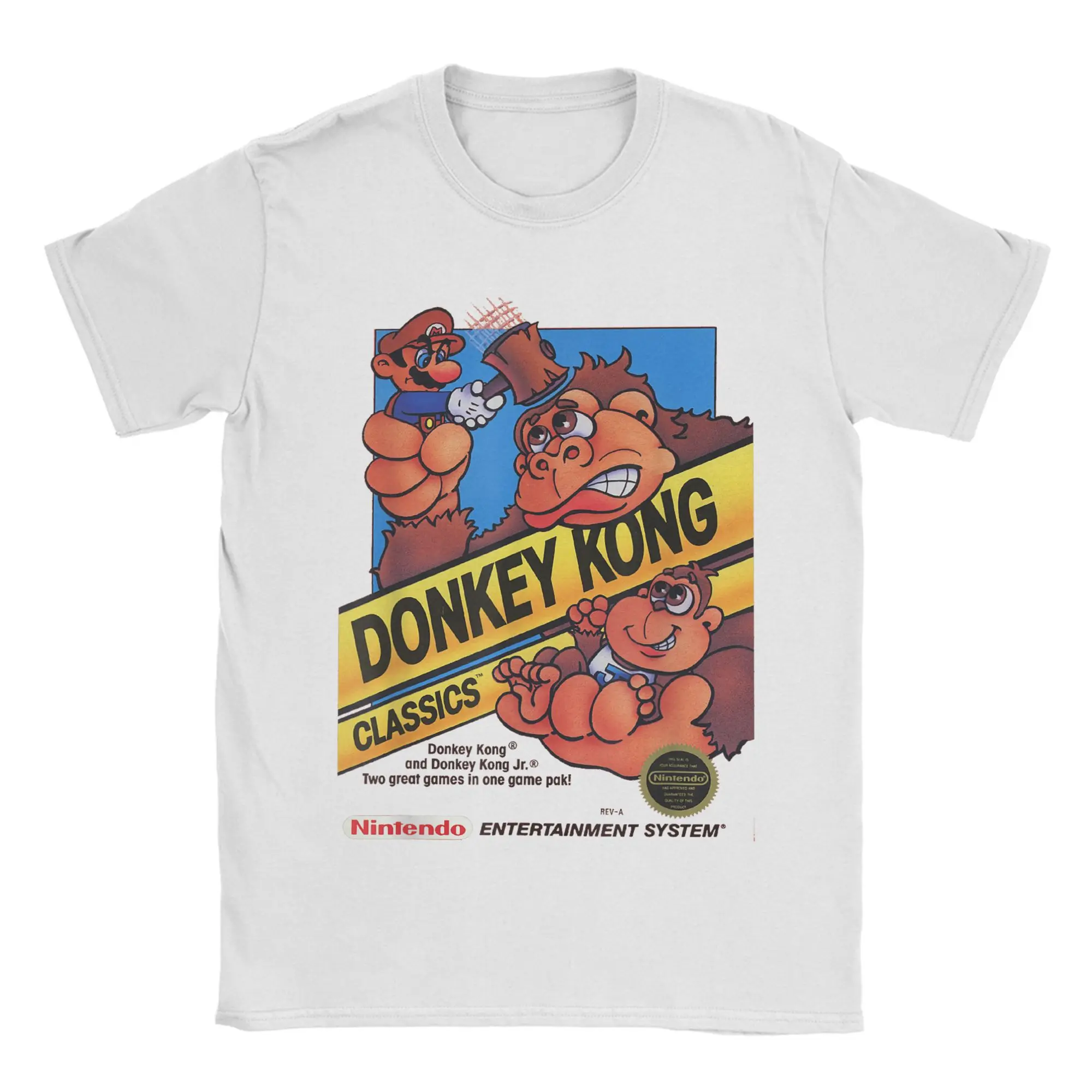 تي شيرت Donkey Kong Arcade Game 100 قطن تي شيرت عصري للرجال صيفي بتصميم رائع بأكمام قصيرة تي شيرت علوي