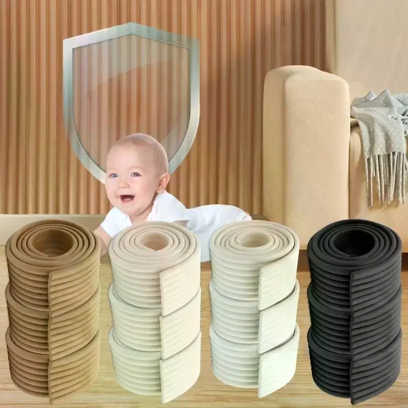 Shaped Edge Bumper Strip Thick Soft High Elastic Cushion For Baby Safety Furniture Corner Protection W