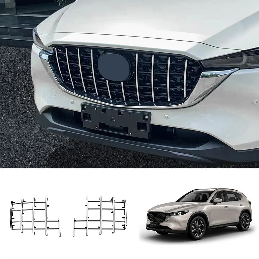 

Car Accessories For Mazda CX-5 2022 2023 2024 High quality Metal Front Grille Around Trim Racing Grills Trim Car styling