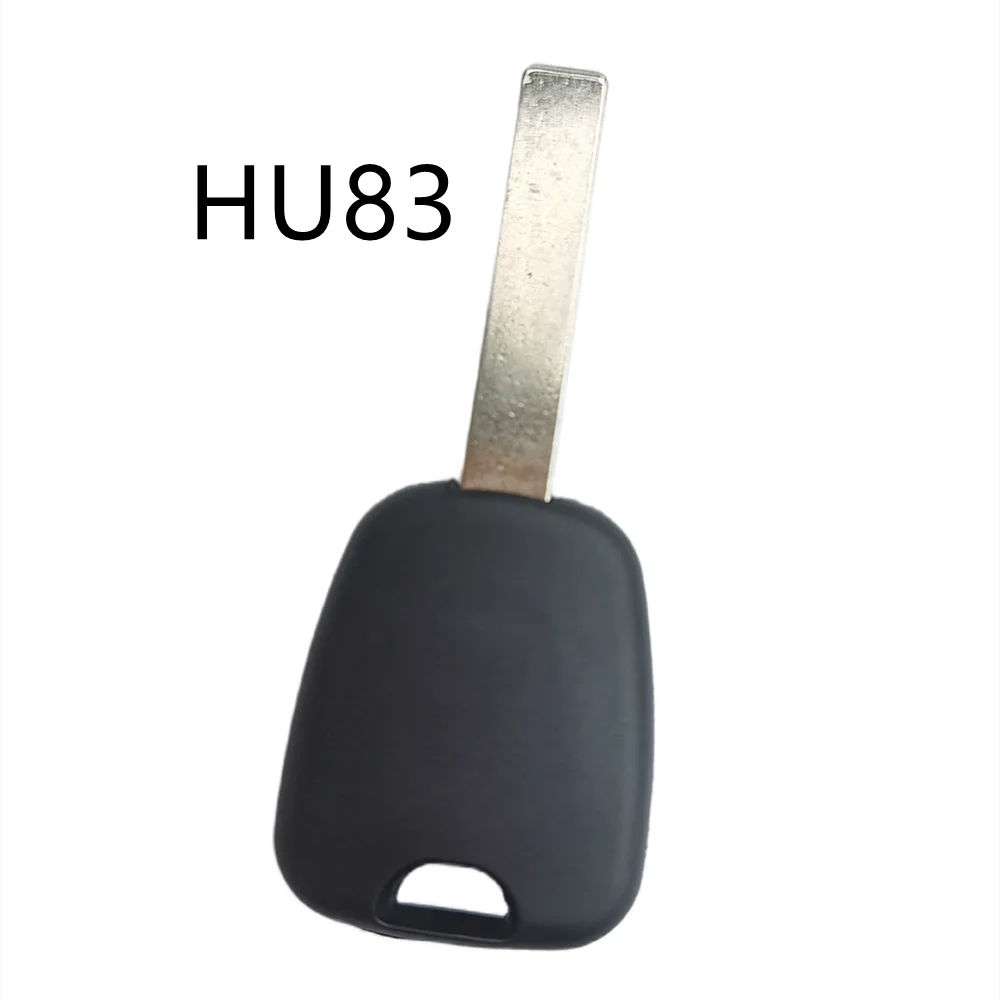 10Pcs Transponder Key Shell Case For Citroen C3 C4 C5 C6 For Peugeot 206 207 307 Transponder Chip Key No Logo HU83 Groove Blade