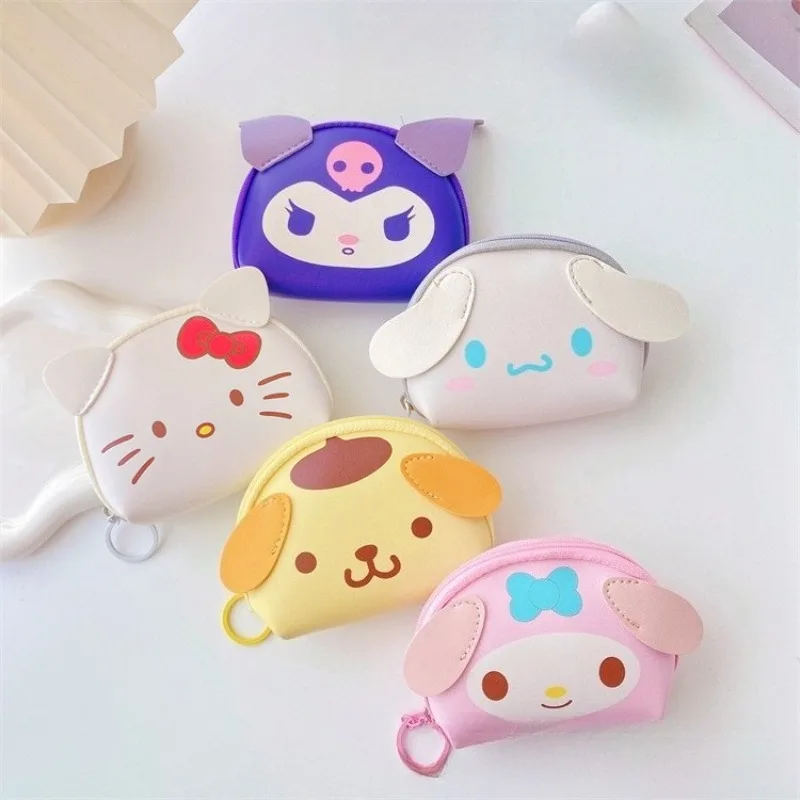 

Kawaii Hello Kitty Wallet Fashion Girl Storage Bag Cute Keychain Zipper Coin Wallet Cartoon Anime Student Gift Wholesale