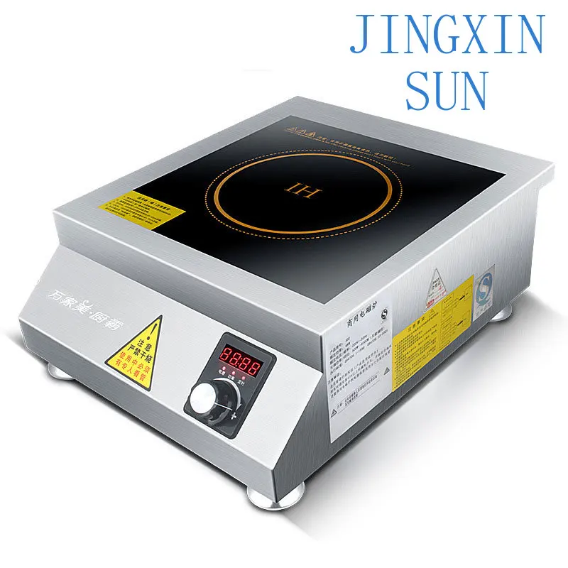 Cocina de Inducción comercial, máquina de cocina de fideos hervidos para sopa plana de alta potencia de 6kw, cocina eléctrica Industrial para cantimplora
