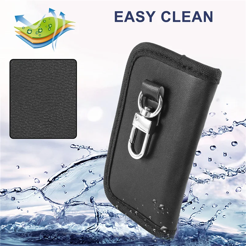 

Car Key Signal Blocker Pouch Case [ 2 PACK ] Mini Faraday Bag For Car Keys Keyless Entry Fob Guard Signal Blocking Pouch Bag Saf