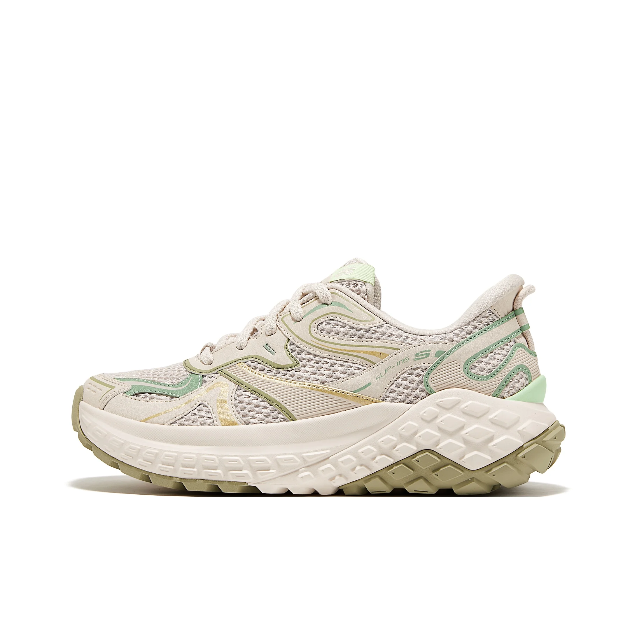 Skechers Monster Abrasion Resistant Low top Chunky Sneakers Women's Beige 150684-NTGR