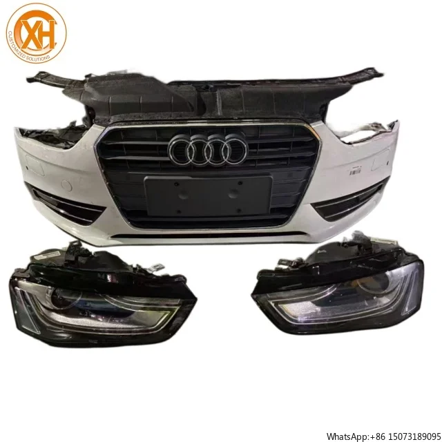 

Suitable for 2013-2016 A4L Front Nose Cut Assembly Front Bumper Headlight Grille Water Tank Radiator Fan