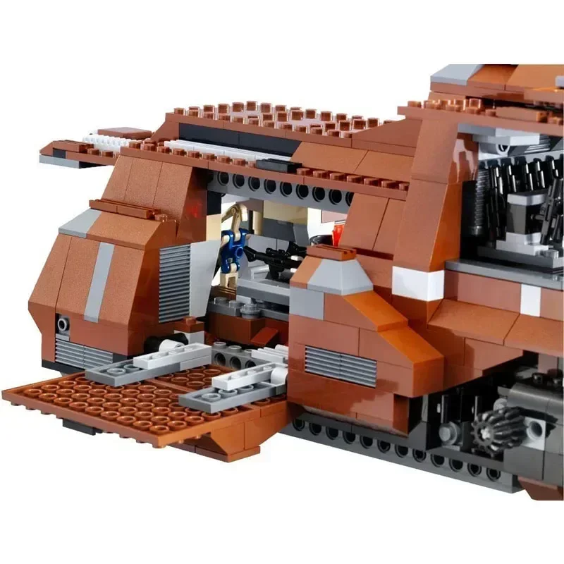 1338 개 MTT 컨테이너 전투 드로이드 부대 캐리어 무역 연맹 MTT MOC 빌딩 블록 모델 DIY 브릭 장난감 05069