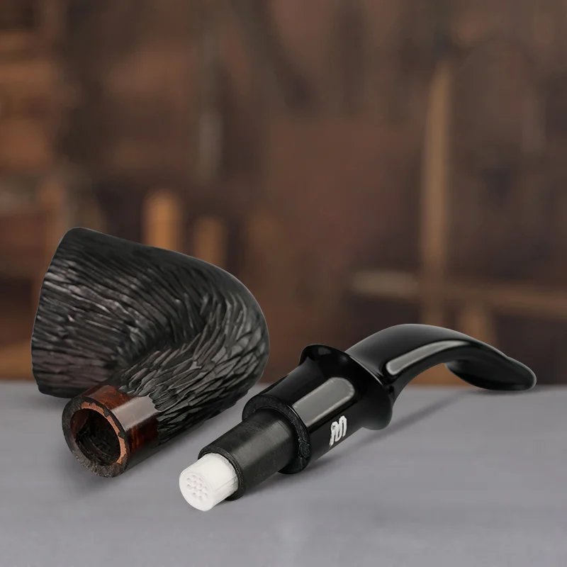 الثعلب القديم أنبوب التبغ الصغير براير منحوت يدويًا الأنابيب 9 مللي متر تصفية مقبض منحني الأنابيب المحمولة هدية صندوق التعبئة والتغليف مع الوصول التنظيف #6