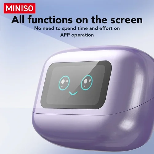 Auriculares MINISO MS199 Bluetooth V6 AI traductor auriculares OWS clip de oreja auriculares inalámbricos de larga duración con micrófono pantalla táctil LCD