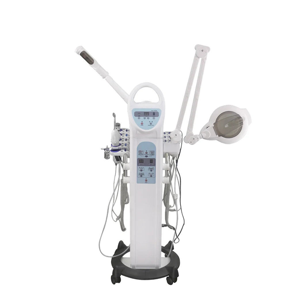 9 1 Multifunctional Desktop Ultrasound Skin Tightening Galvanic Face Lift Ozone Facial Vaporizer Steamer Deep Cleaning IT ZA CN