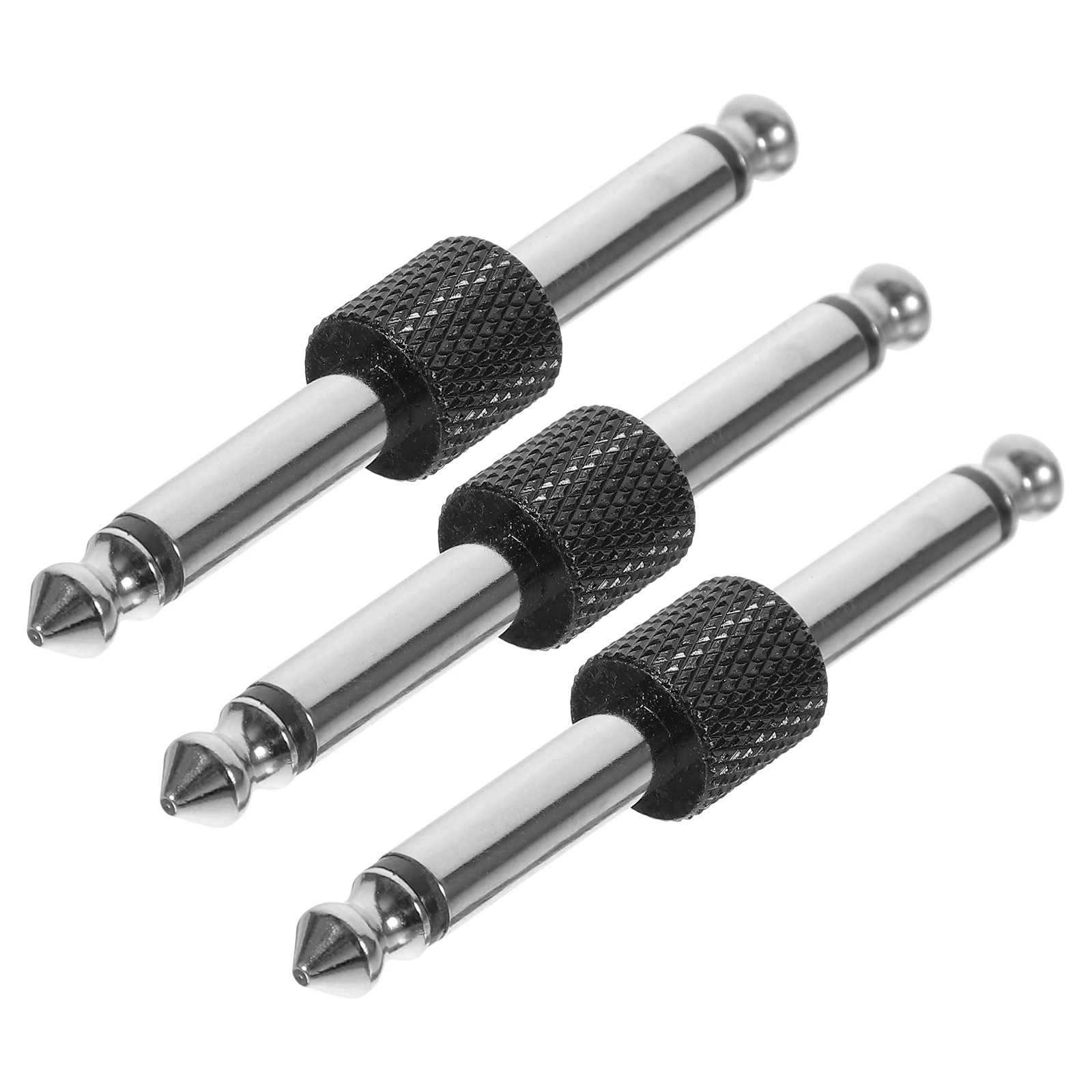 

3pcs 6.35Mm Guitar Pedal Connector Straight Pedal Coupling Durable Patch Adapter For Effect Board Long Lasting Easy Storage