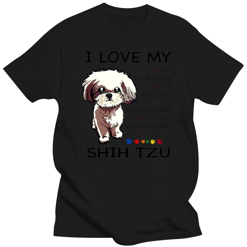 Men T Shirt  I Love My Sock Stealing Leash Pulling Bed Hogging Yippy Yapping Shih Tzu(1)  Women t-shirt