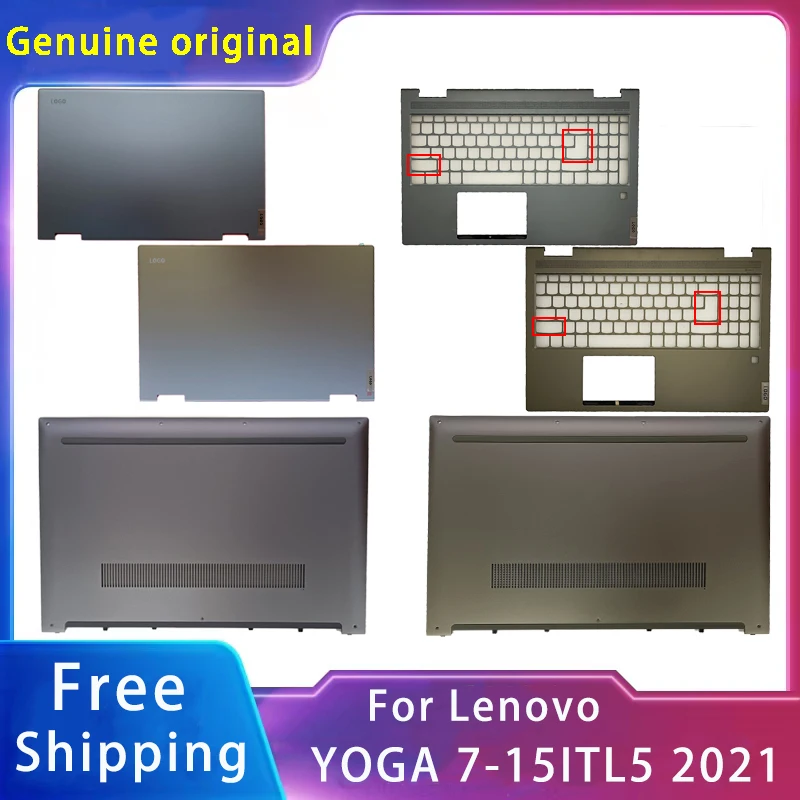 

Новинка для Lenovo YOGA 7-15ITL5 2021; Сменные аксессуары для ноутбука, задняя крышка ЖК/Упор для рук/нижняя часть с логотипом 5CB1A16268