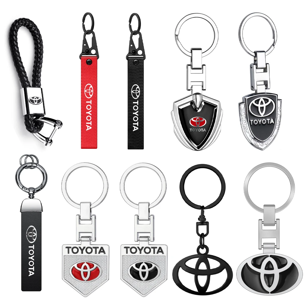 Porte-clés Anti-perte Pour Toyota C-HR - Cuir Et Alliage Zinc - Design Personnalisé Visible - Pour Voiture, Maison, Moto - Cadeau Pratique