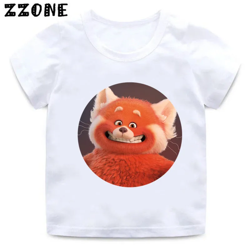 Hot Sale Turning Red Panda Mei Lee Print Cartoon Kids T-Shirts Cute Girls Clothes Baby Boys T shirt Summer Children Tops,ooo5529