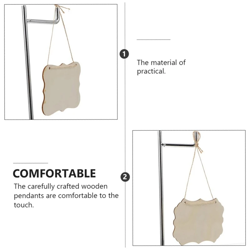 24Pcs Blank Wood Chips Ornament Front Door Sign Blank Signs For Listing Blank Wood Slices Wood