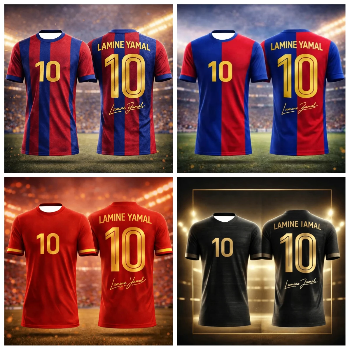 2026 Gradient Football Graphic Tee Men Stadium Background Double Sided Print Top