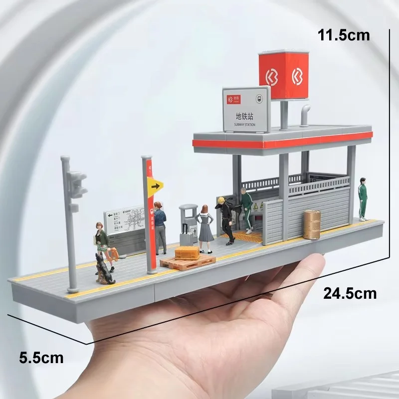 1/64 Scale Subway EXIT Station Building Model Scene Accessory DIY Tunnel Entrance Figure Display Street View Micro Scene Props