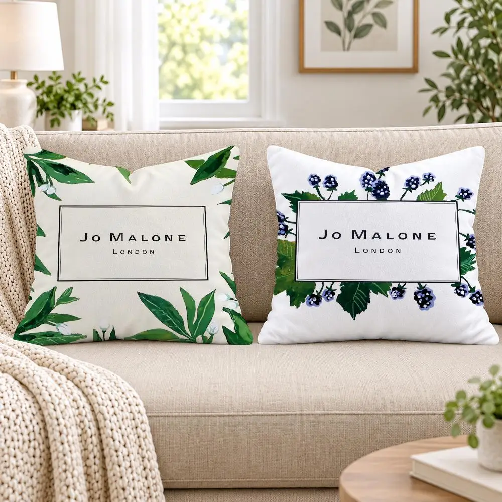 Luxury J-Jo M-Malone Cushion Cover Short Plush Double-Sided Printing Sofa Bedroom Living Room Throw Pillow Cover Home Decor