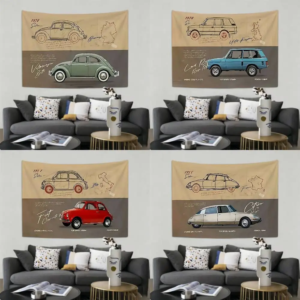 Metal Tin Sign Classic Car SUV Board Tapestry Customizable Tapestries Of Various Styles,wall Hangings Celebrity Photo Printing