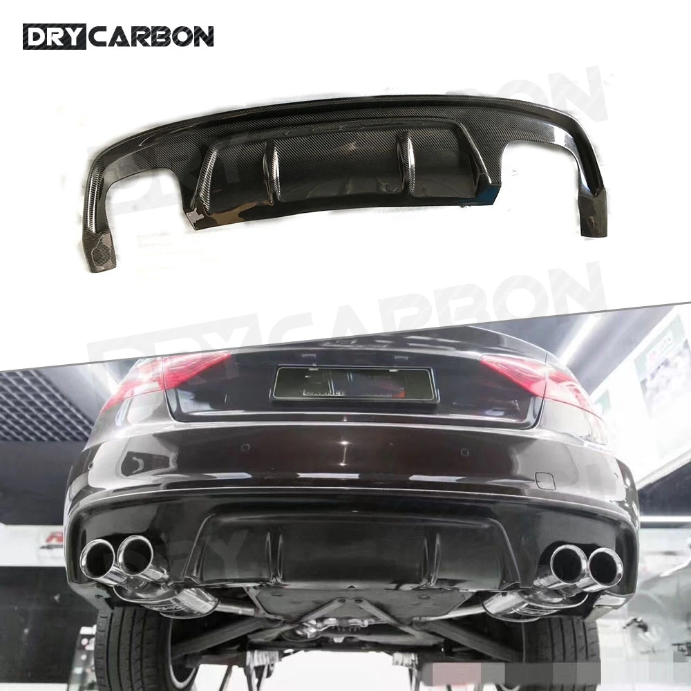 Carbon Fiber Rear Bumper Lip Diffuser for Audi A5 Sline S5 2013-2016 Style Rear Hugger Spoiler FRP