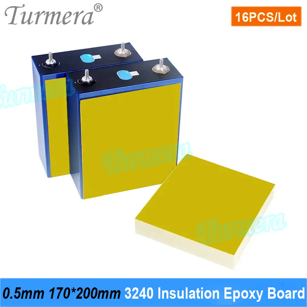 

Turmera 16Piece 3240 Insulation Epoxy Plate 0.5mm Thickness 170*200mm Use in 3.2V 280Ah 305Ah 320Ah 12V Lifepo4 Battery Pack Diy