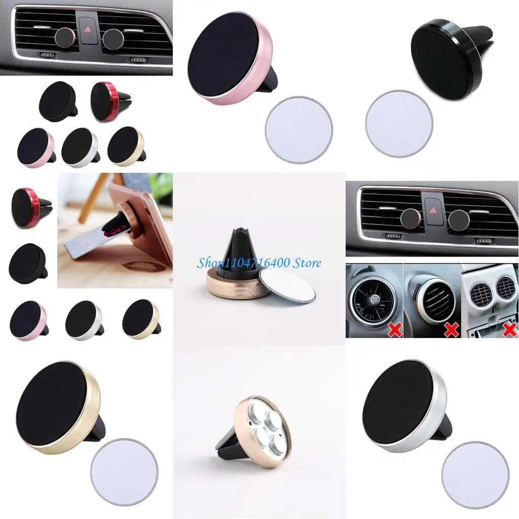 

y1gd Car Phone Holder Spin Mount Hands Easy Clamp Air Vent Clip Holder Fit with Most for Smart Phone