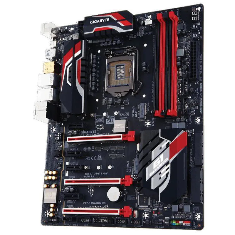 Imagem -03 - Placa-mãe Gaming Ga-z170x-gaming Lga 1151 Intel Z170 Hdmi Sata gb s Usb 3.1 Atx Gigabyte-g1