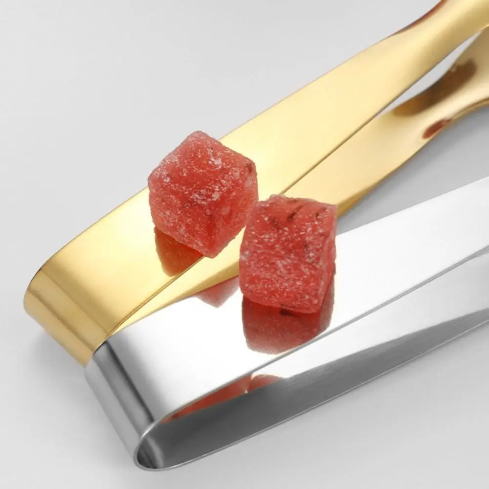 Pinza para tartas de acero inoxidable 304, pinza para cubitos de hielo dentada, antideslizante, duradera, para servir, a prueba de óxido, para barbacoa y ensalada