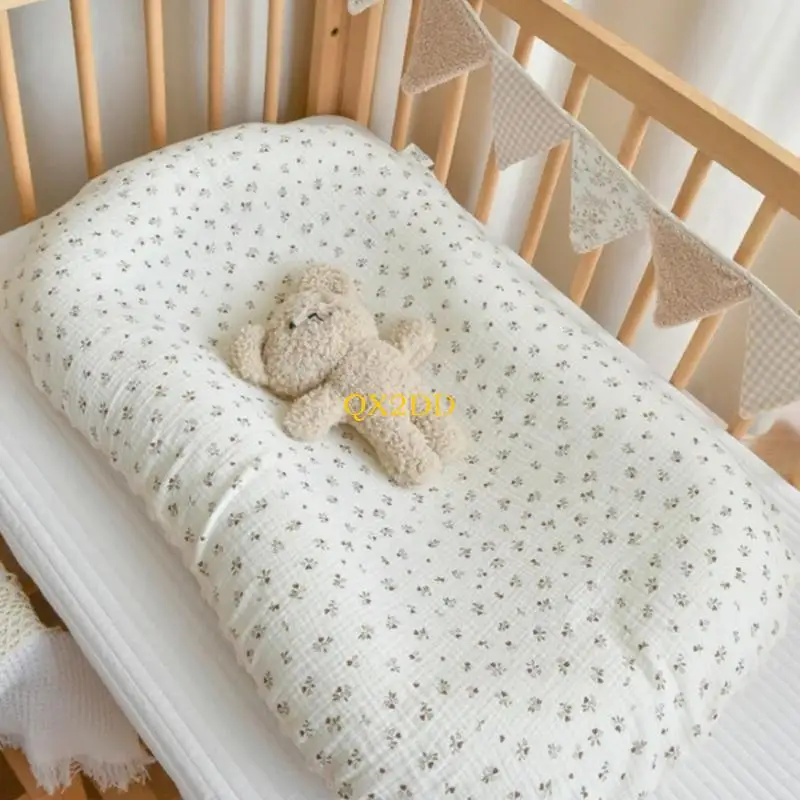 qx2dデタッチ可能ベビーベッドポータブルトラベルキッズベッドコットスリープクッション多機能コット