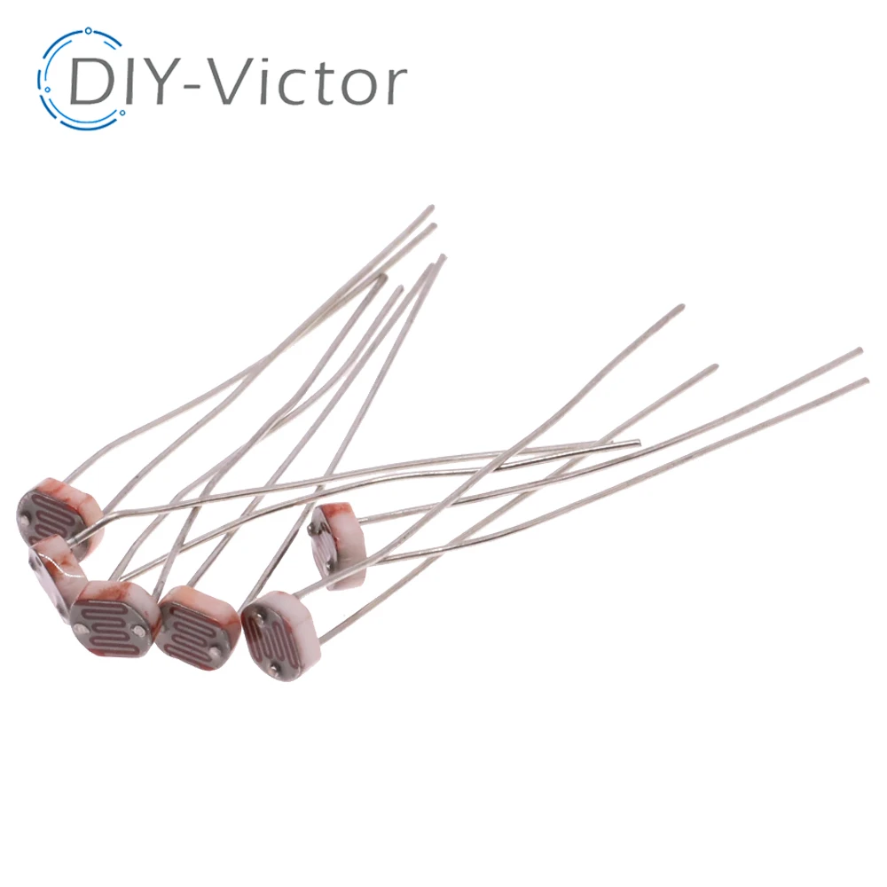 Light Dependent Resistor LDR 5MM Photoresistor 20PCS 5528 5506 5537 5539 5516 Photoconductive resistance Kit