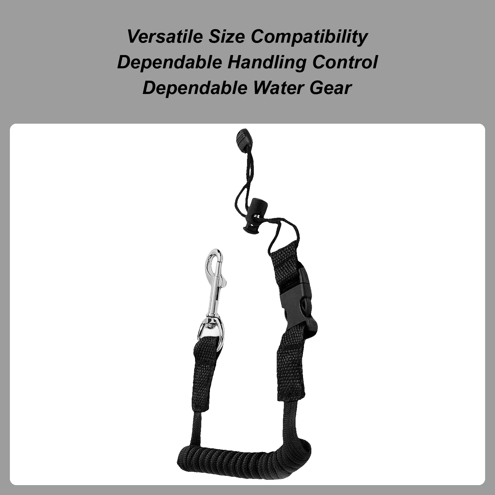 

1PC Tie Rope With Safety Hook Kayak Paddle Leash Adjustable Elastic Lanyard With Buckle Portable For Kayak Canoe Surfboard