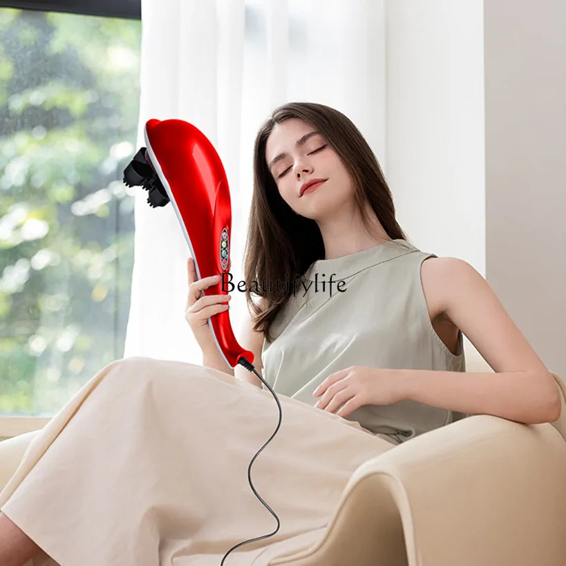 2 High-end massager stick Electric handheld hammer Shoulder neck Waist whole body meridian beating back vibrator