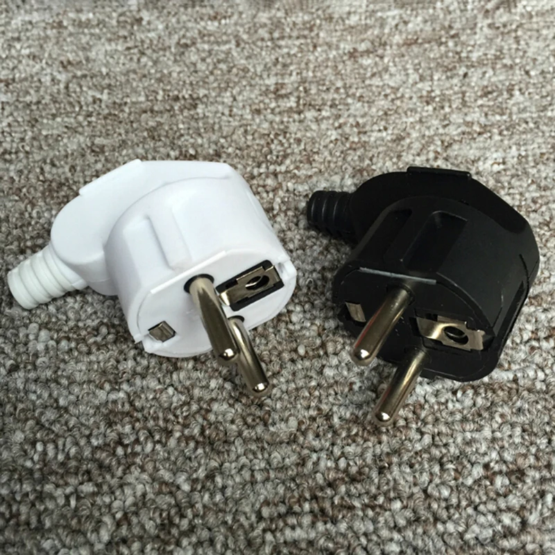 Eu AC Power Adapter Socket 16A 250V Connector Cable Electrical Plug White Black Male Converter Adaptor Detachable Plug