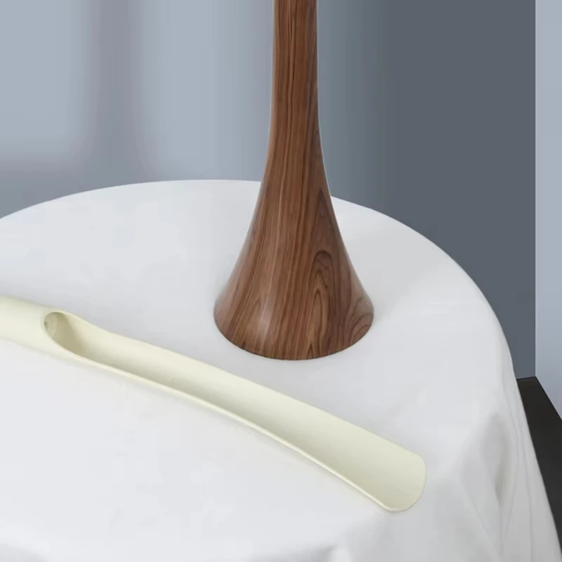 ABDJ-بوق حذاء طويل جدًا من الخشب المحبب، مقبض مريح لكبار السن والحوامل، لبيسة الحذاء ذاتية الدعم