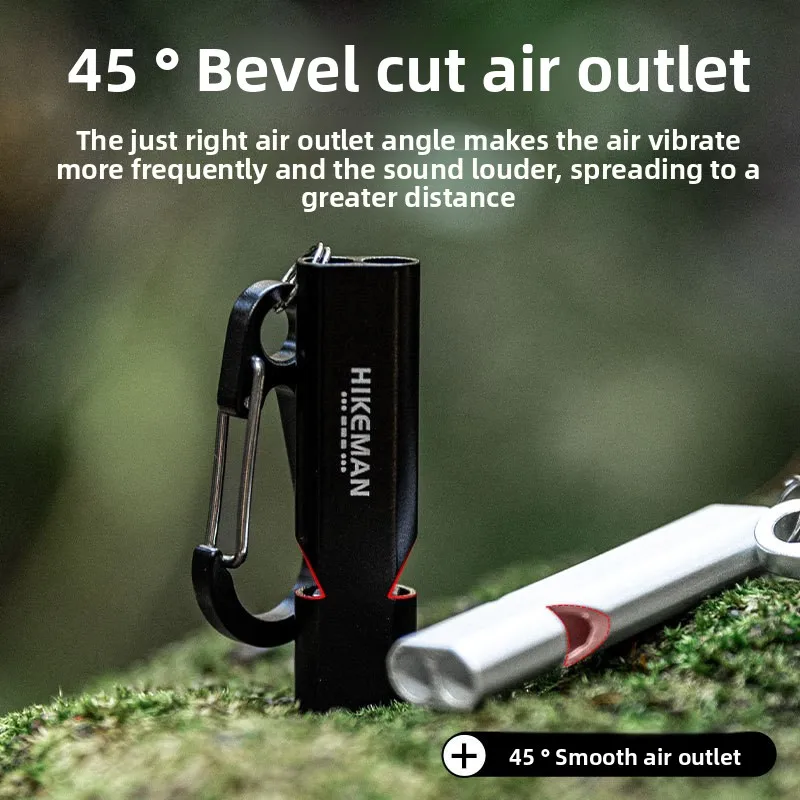 

Уличный свисток для кемпинга с веревкой, альпинистский аудиосвисток с двойной трубкой, алюминиевый сплав, аварийный спасательный свисток