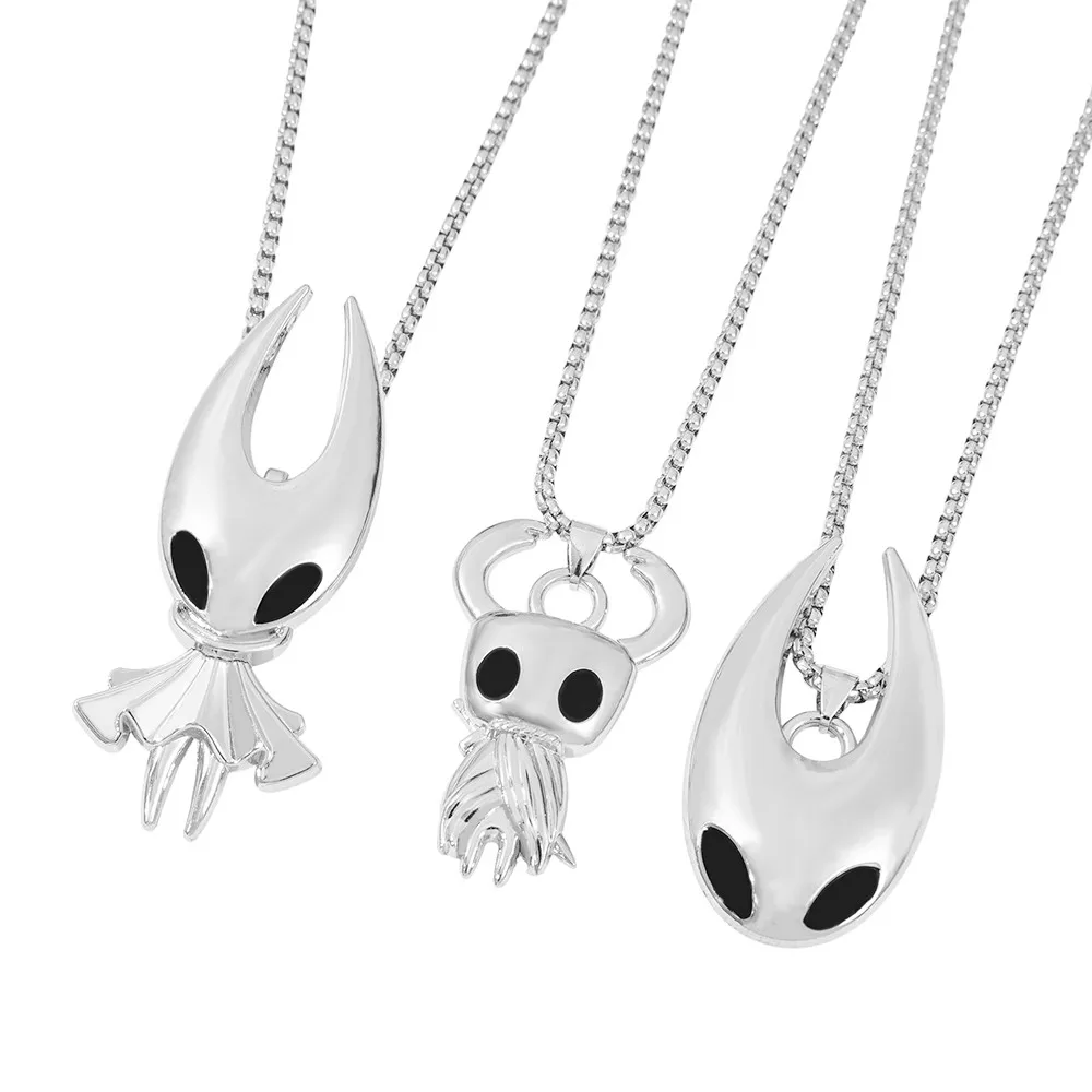 Hollow Knight Silksong Pendant Necklace - Zote the Mighty Retro Casting Charm, Antique Bronze Gothic Gaming Jewelry for Men