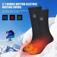 Winter Elastic Electric Heating Socks Men's Women's Breathable Heated Socks Charging Anti-Cold Foot Warmer Stockings No Battery