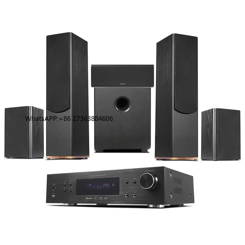 

2026 hot selling5.1 Tower Home Theater System Surround Sound Wooden Home Theater System with Digital Amplifier, 3D/4K Support