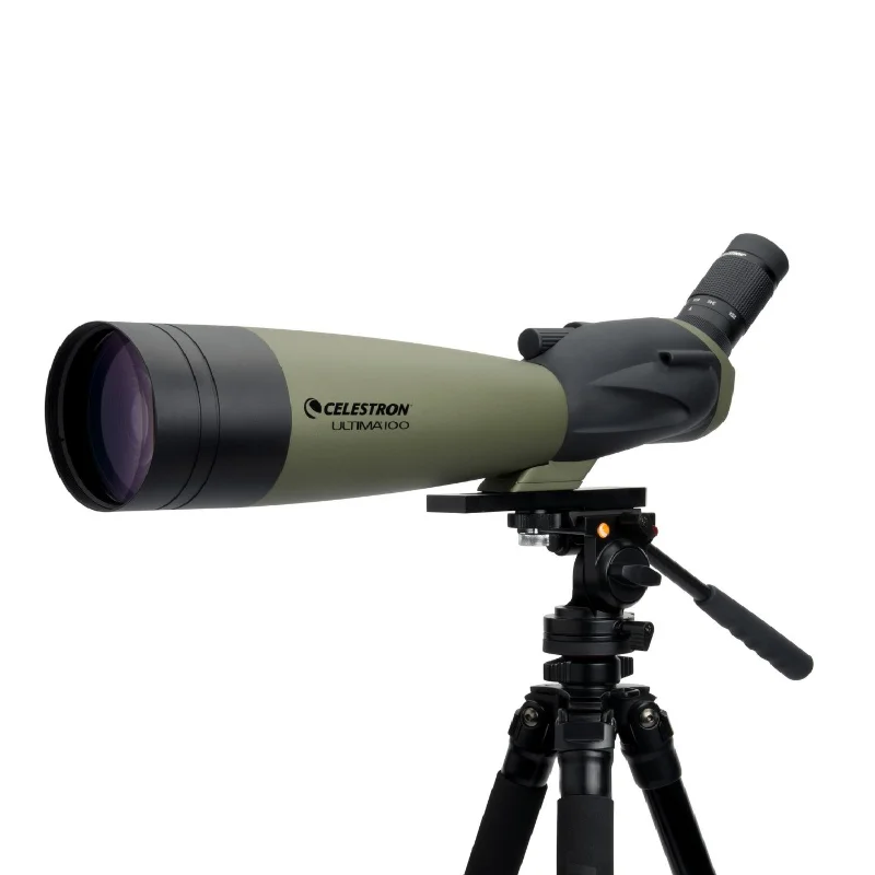 

Celestron Ultima 100 22-66x100mm Spotting Scope Wide-Angle Zoom Eyepiece Multi-Coated Water and Fogproof Bak-4 Monoculars