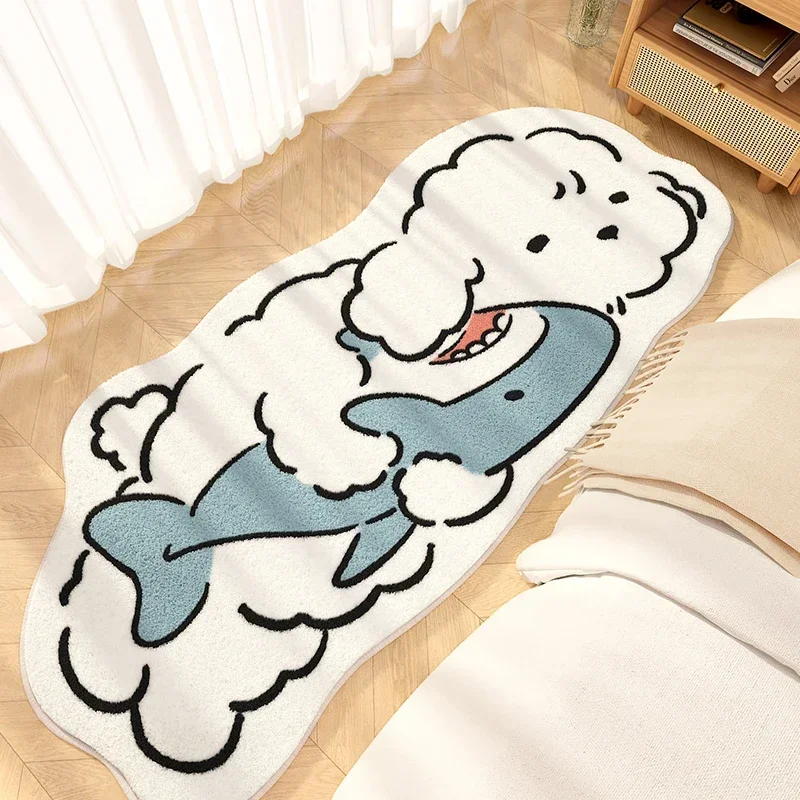 

Irregular Cat Dog Room Carpet Cute Cartoon Bedroom Rugs Soft Comfortable Bedside Rug Large Size Balcony Carpets Alfombra السجاد