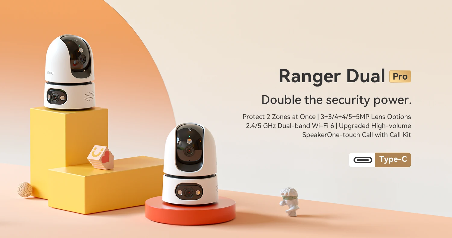 IMOU 10MP Ranger Dual Pro One touch Call Indoor Camera Smart Full-color Night Vision Wide Dual Lens Human & Pet Detection Two-way Audio Monitor