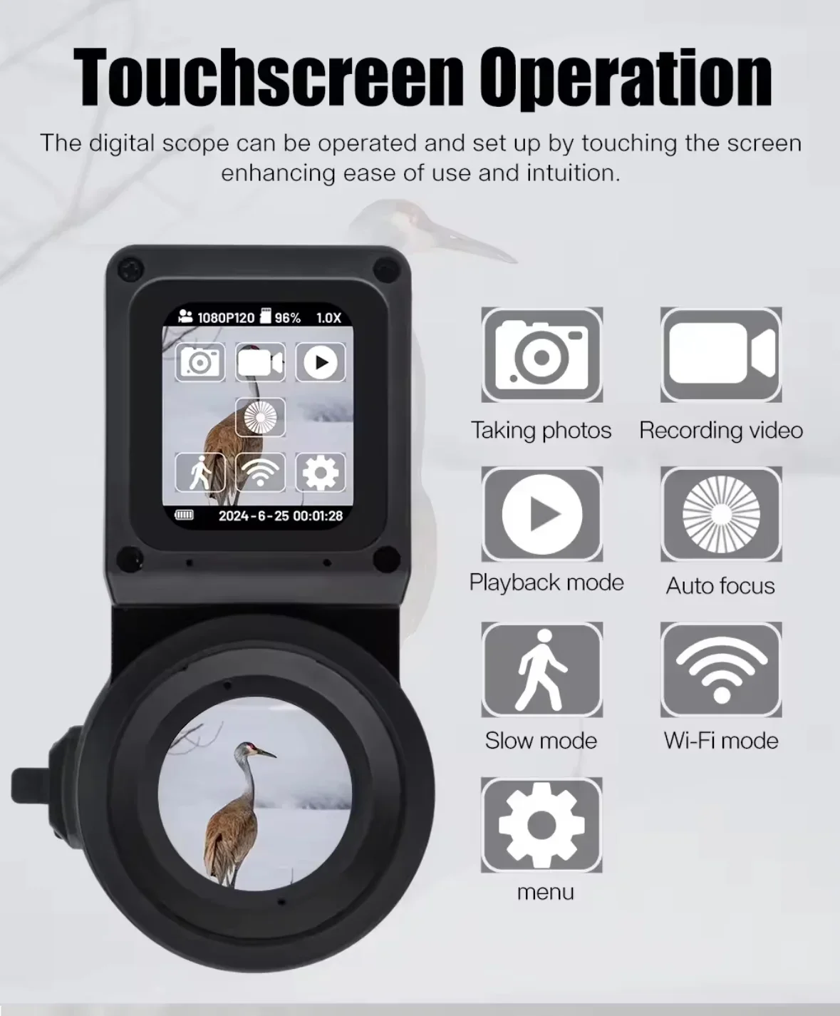 2026 4. Visionking Design DVC-45 HD Scope Action Diversion Camera Tactical Scope Camera Video Recorder