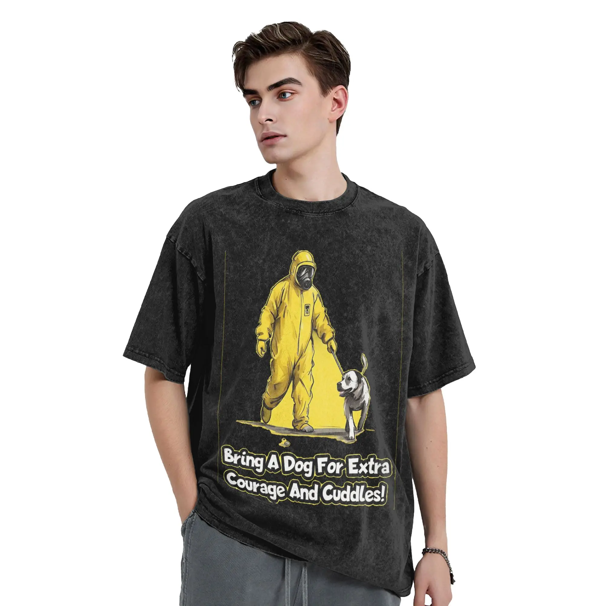 Backrooms Movie Cuddles Washed T Shirt Streetwear Retro T-Shirt  Tees Tops for Men Women Short Sleeve Oversize Summer