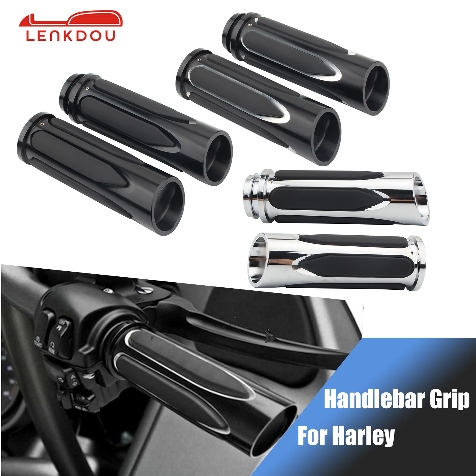 25 mm Handlebar Grips Electronic Throttle Soft Touch Hand Grip For Harley Touring Road King Street Glide Softail FXSE Dyna FXDLS