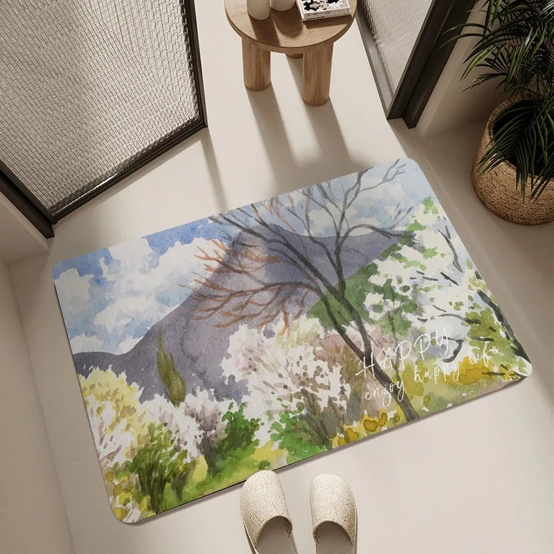 

Коврик для пола Домашний коврик из диатомовой грязи для ванной комнаты Нескользящая ванная комната Быстросохнущая подушка Впитывающая подушка для ног