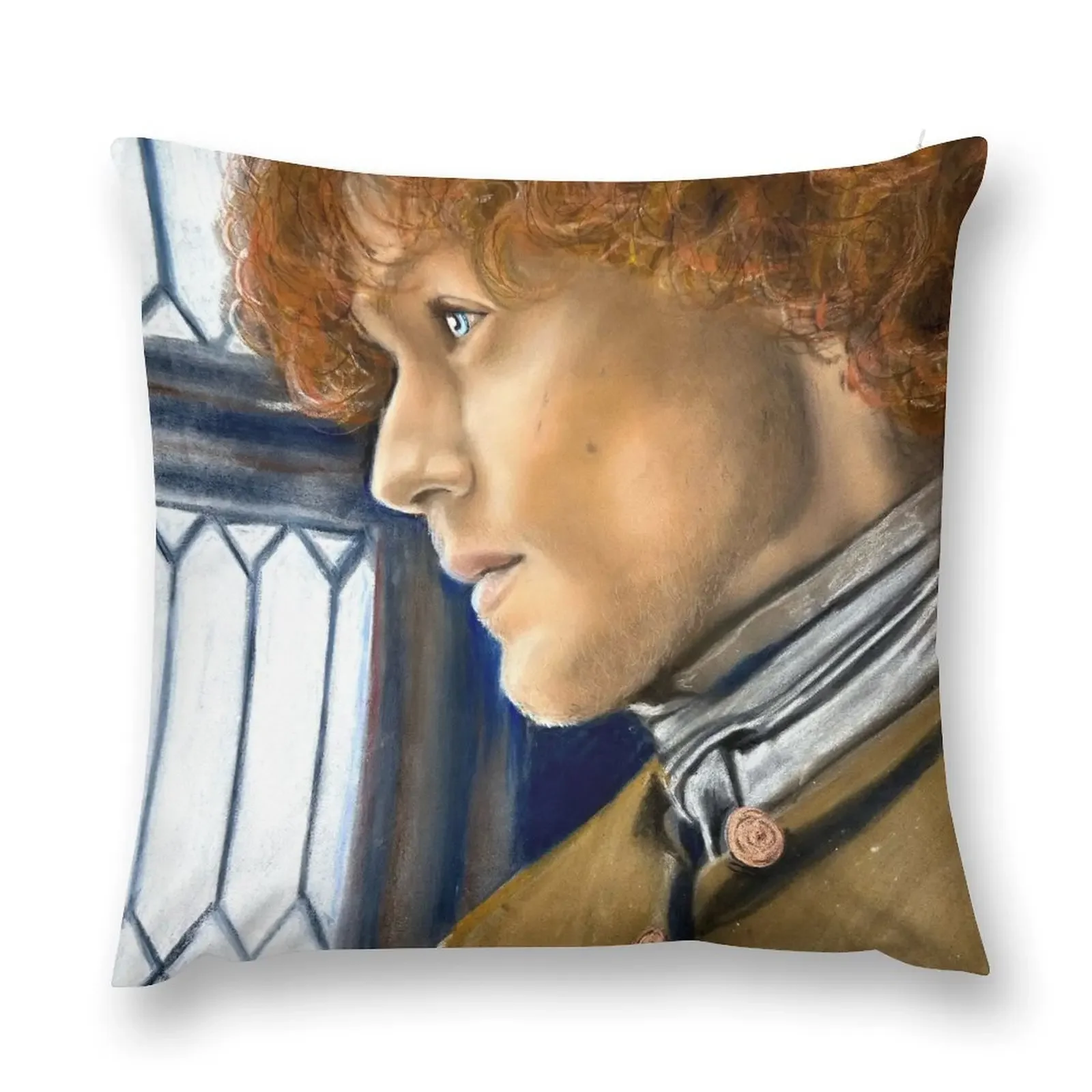 Painting by Laura Rispoli Window Portrait Throw Pillow bed pillows autumn pillowcase Pillow Cover pillow