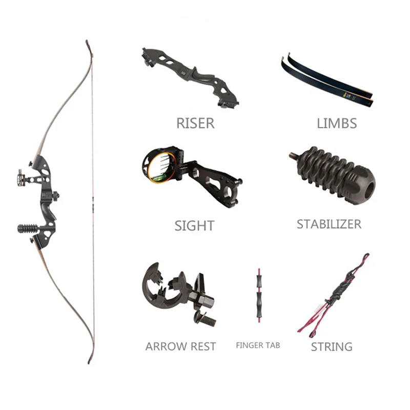 Sanlida New Eagle X8 Takedown Recuve Bow Kit 60 Inch 30lbs 35lbs Powerful Outdoor Hunting Shooting