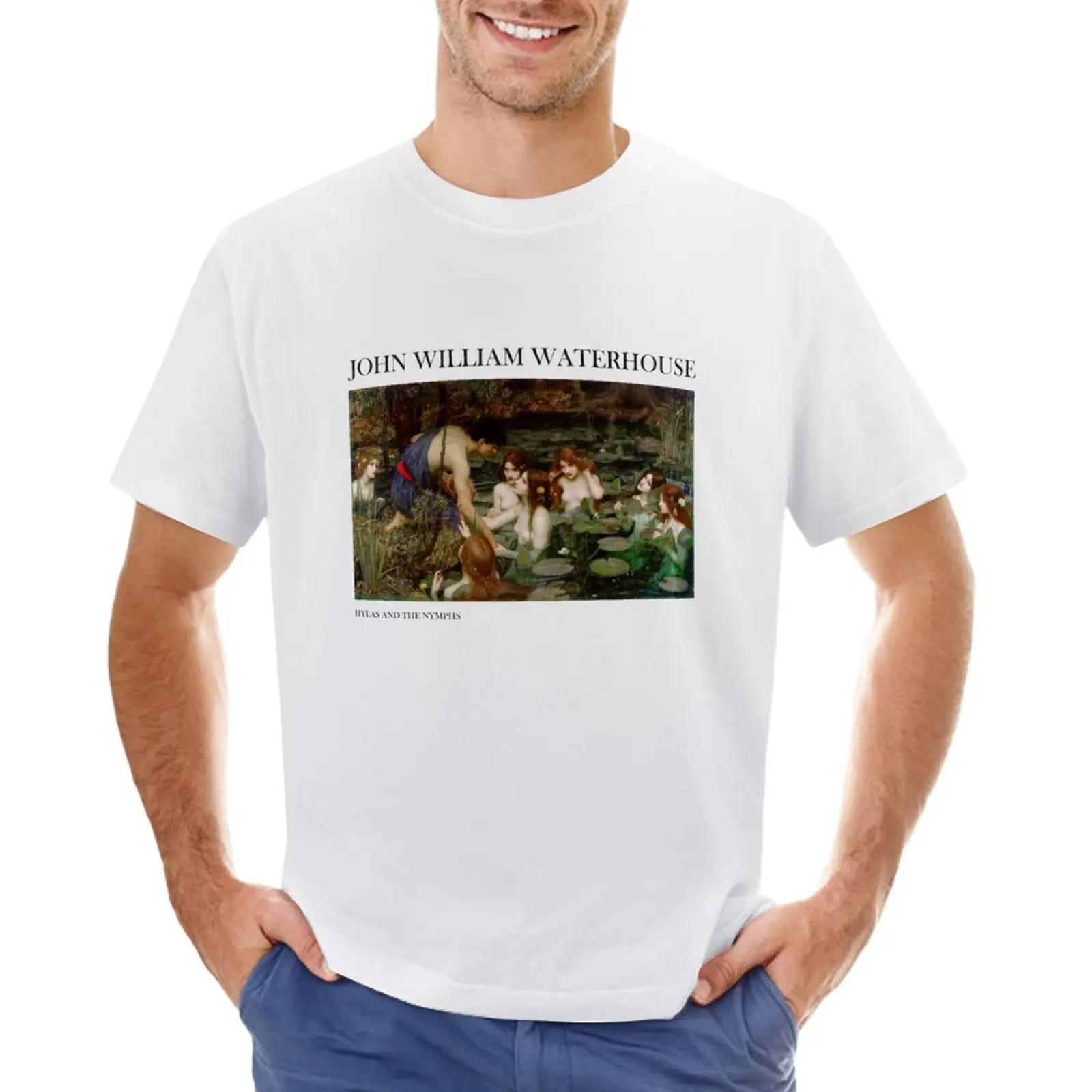 

John William Waterhouse Hylas and the Nymphs T-Shirt cute tops hippie clothes plain t shirts men