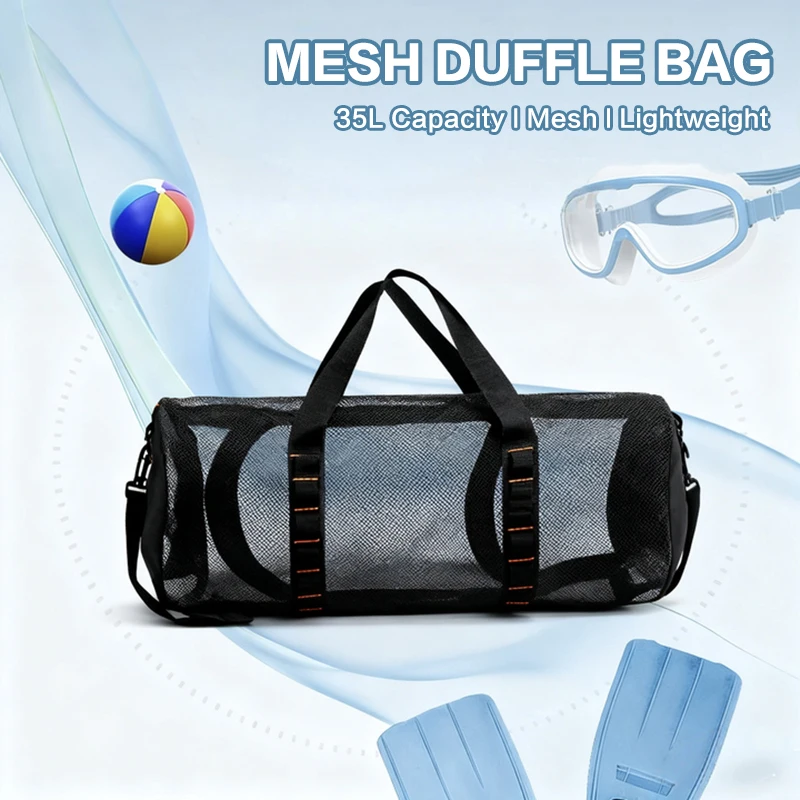New Mesh Dive Bag, Extra Large Mesh Travel Duffle For  Diving And Snorkeling Gear & Equipment - Dry Bag Hold Mask, Fins, Snorke