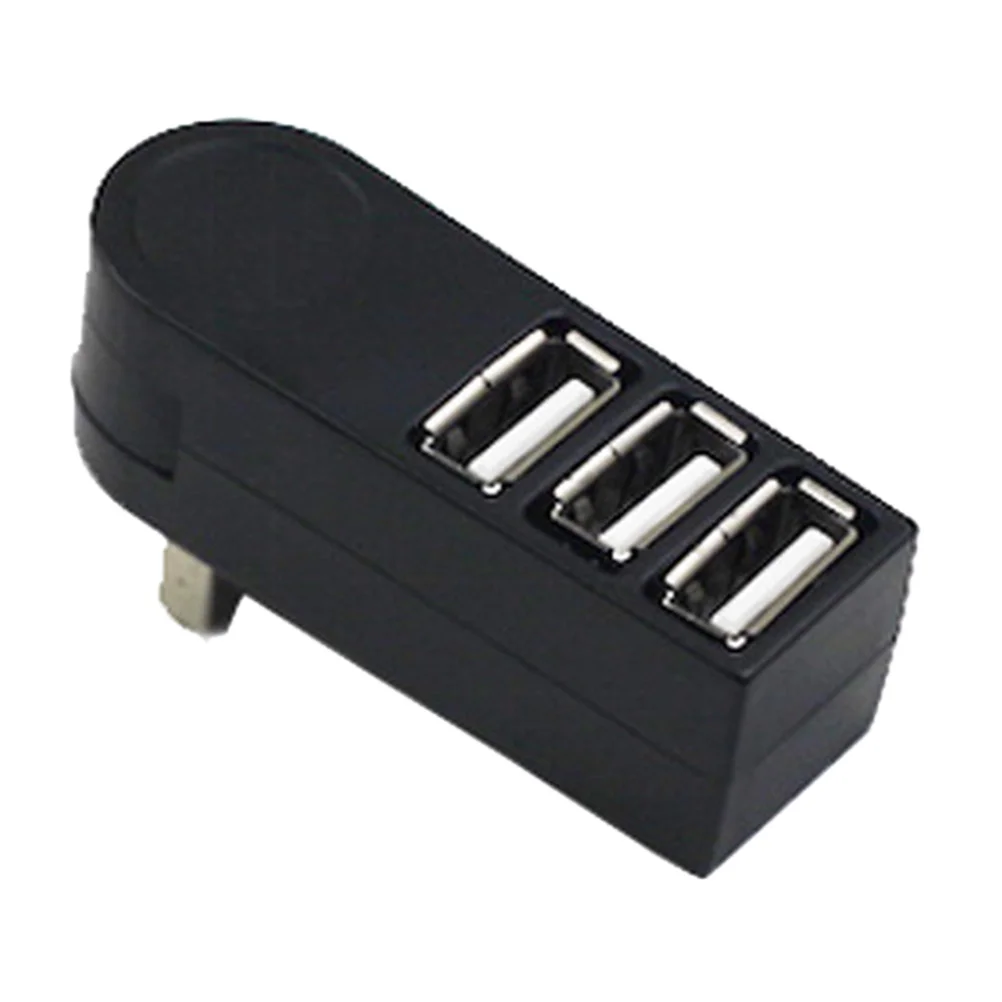 

Compact Portable 3 USB Port USB 2.0 Hub Rotatable Connector Low Power Consumption High Speed Data Hub for Laptop